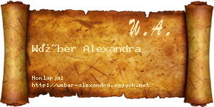 Wéber Alexandra névjegykártya