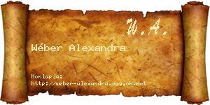 Wéber Alexandra névjegykártya
