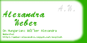 alexandra weber business card